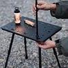 Outdoor camping folding tables and chairs portable picnic table liftable aluminum alloy table