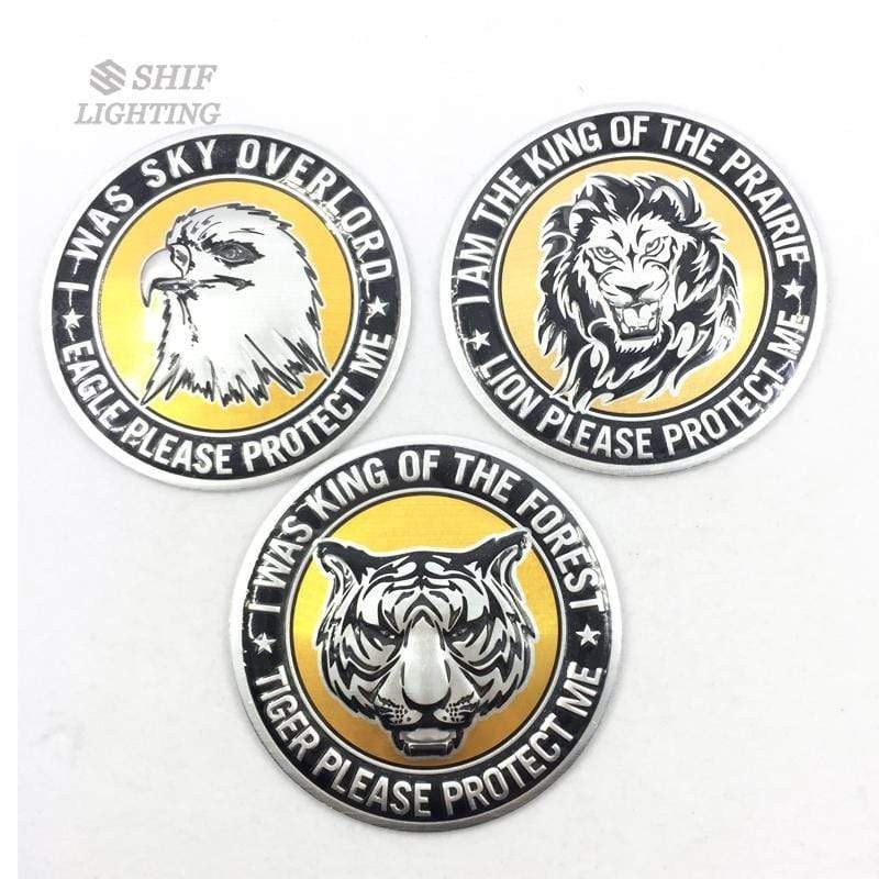 4pcs 56mm Aluminum Eagle Tiger Lion Logo Car Wheel Center Hub Cap Badge Emblem Decal Stickers voiturehub dxncar