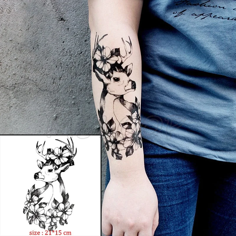 Waterproof Temporary Tattoo Sticker angry wolf mountain tatoo water transfer fake tatoo flash tatto Woman Man kid 14.8*21 cm