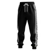 Men's Vintage Black And White Ethnic Aztec Pocket Hoodie And Sweatpants Jogger Set by Inlyline