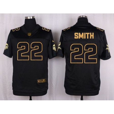 Vikings #22 Harrison Smith Black Men's Stitched NFL Elite Pro Line Gold Collection Jersey