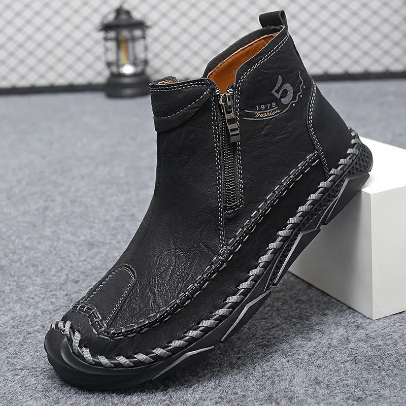 ⏰Last Day! 45% OFF 🔥Men's Handmade Genuine Leather No-Glue Orthopedic Boots
