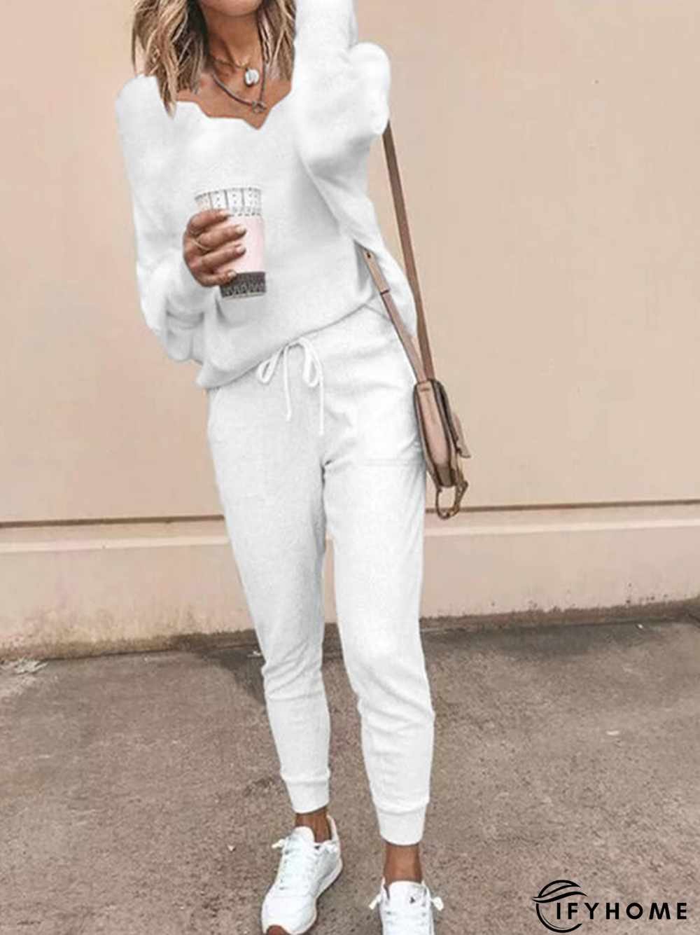 Plain Casual Two Piece Set | IFYHOME