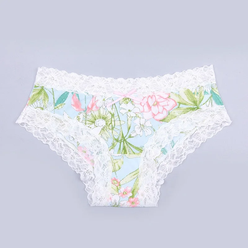 Women's Underwear Sexy Lace Panties Fashion Comfortable Leopard Briefs Low Waist Seamless Underpants Female Sexy Lingerie