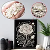 Rose Premium 5D Diamond Painting Kit Black & White Pearls painting Sparkling Special Shaped Diamond painting