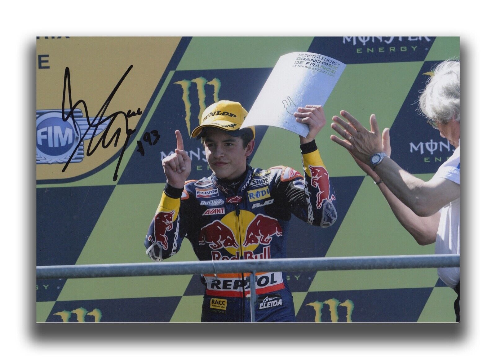 MARC MARQUEZ HAND SIGNED 12X8 Photo Poster painting - MOTOGP AUTOGRAPH - 125CC.