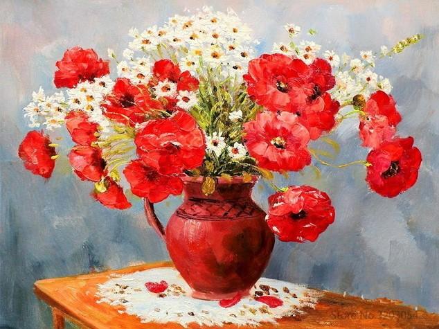 

Red Poppies – Paint By Numbers - 40*50CM, 501 Original