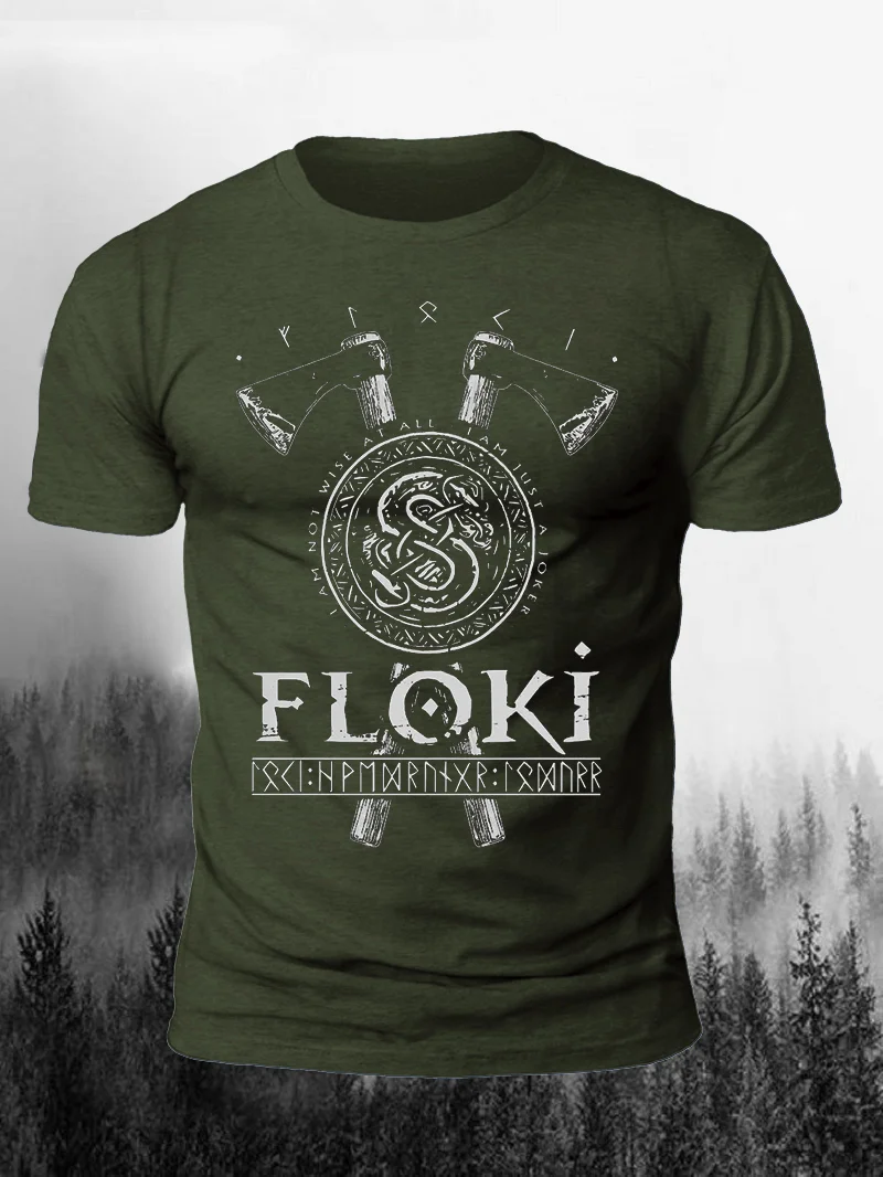 Viking Print Short Sleeve Men's T-Shirt in  mildstyles