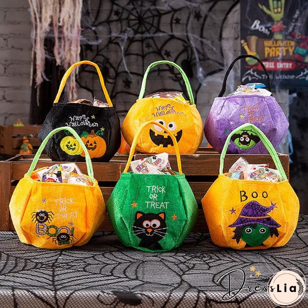Halloween Candy Bag Gifts Bag Party Favors Storage Pouch Protable Handbag