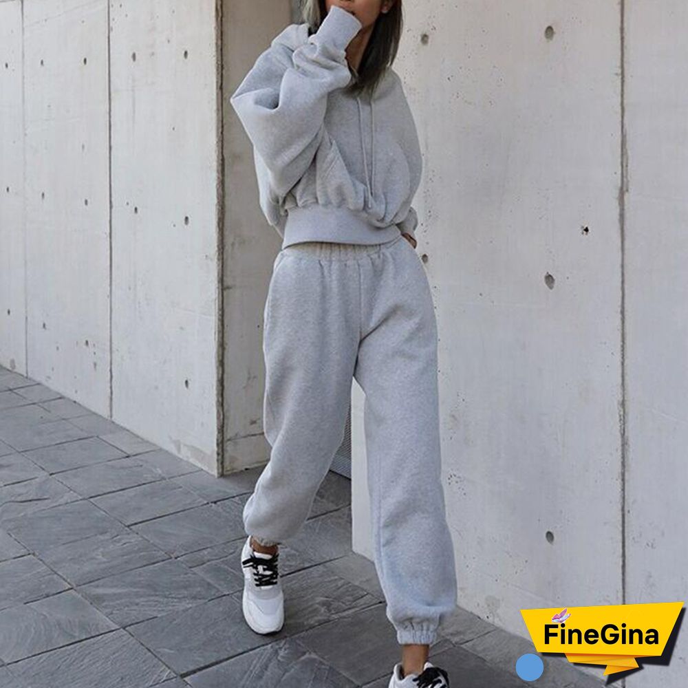 Two-Piece Sports Sweater Suit