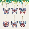 6Pcs DIY Diamond Painting Butterfly Keychain