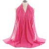 Soft Breathable Chiffon Long Shawl Summer Women Hijab Scarf