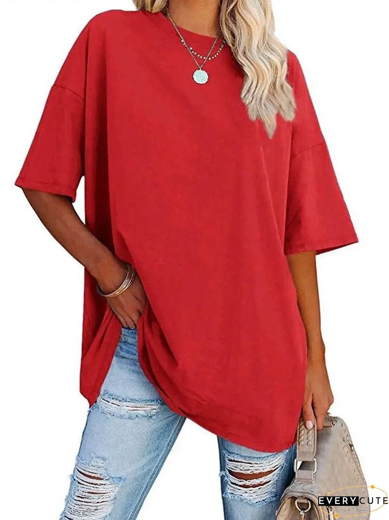 Loose Fit Casual Summer Tunic Top