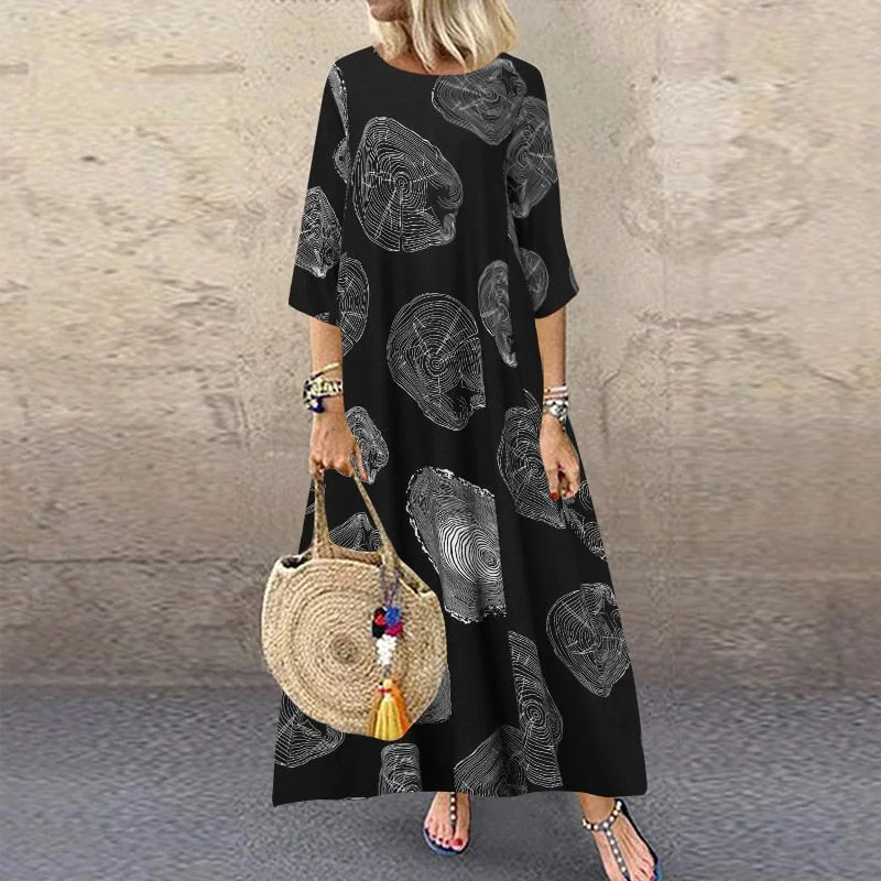 2022 Spring Check Sundress ZANZEA Casual Long Sleeve Dress Women Vintage Plaid Party Long Maxi Vestidos Female Robe  7