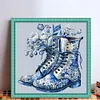 Blue And White Porcelain-Boots-11CT Stamped Cross Stitch 40*40cm/15.75*15.75in