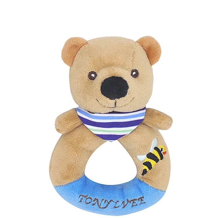  Ring Bell of Bear, Lovely Animal World Fancy Toy Reborn Baby Plush Rattle - Reborndollsshop®-Reborndollsshop®