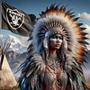 Indians nfl Las vegas raiders-Round drill diamond painting-40*40cm