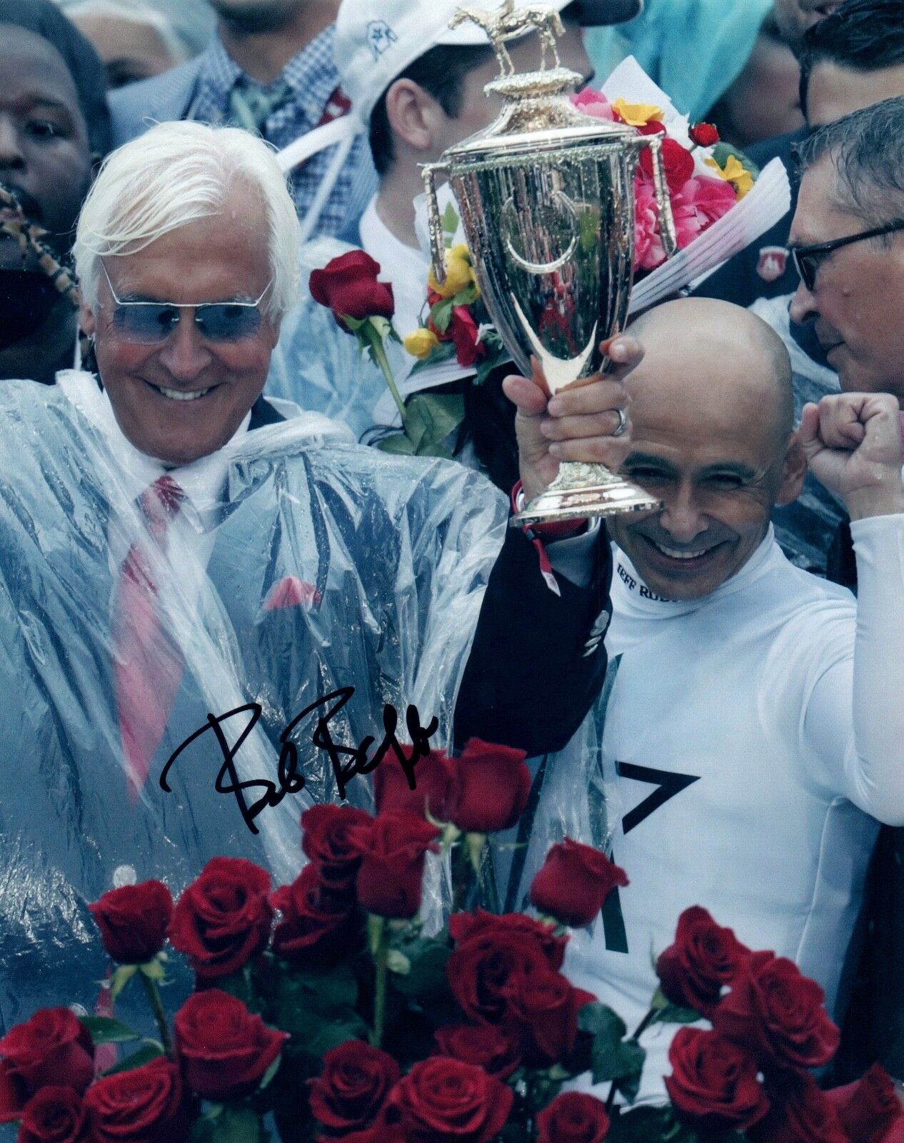 Bob Baffert Signed Autograph 8x10 Photo Poster painting Mike Smith Justify Horse Trainer COA