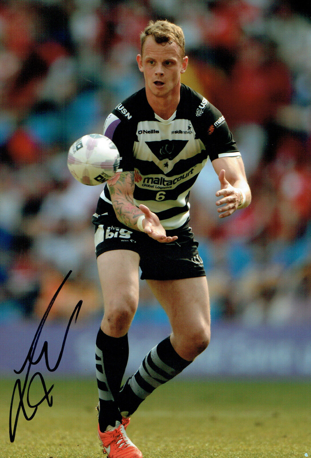 Kevin BROWN Signed Widnes Vikings Rugby League Autograph 12x8 Photo Poster painting AFTAL COA