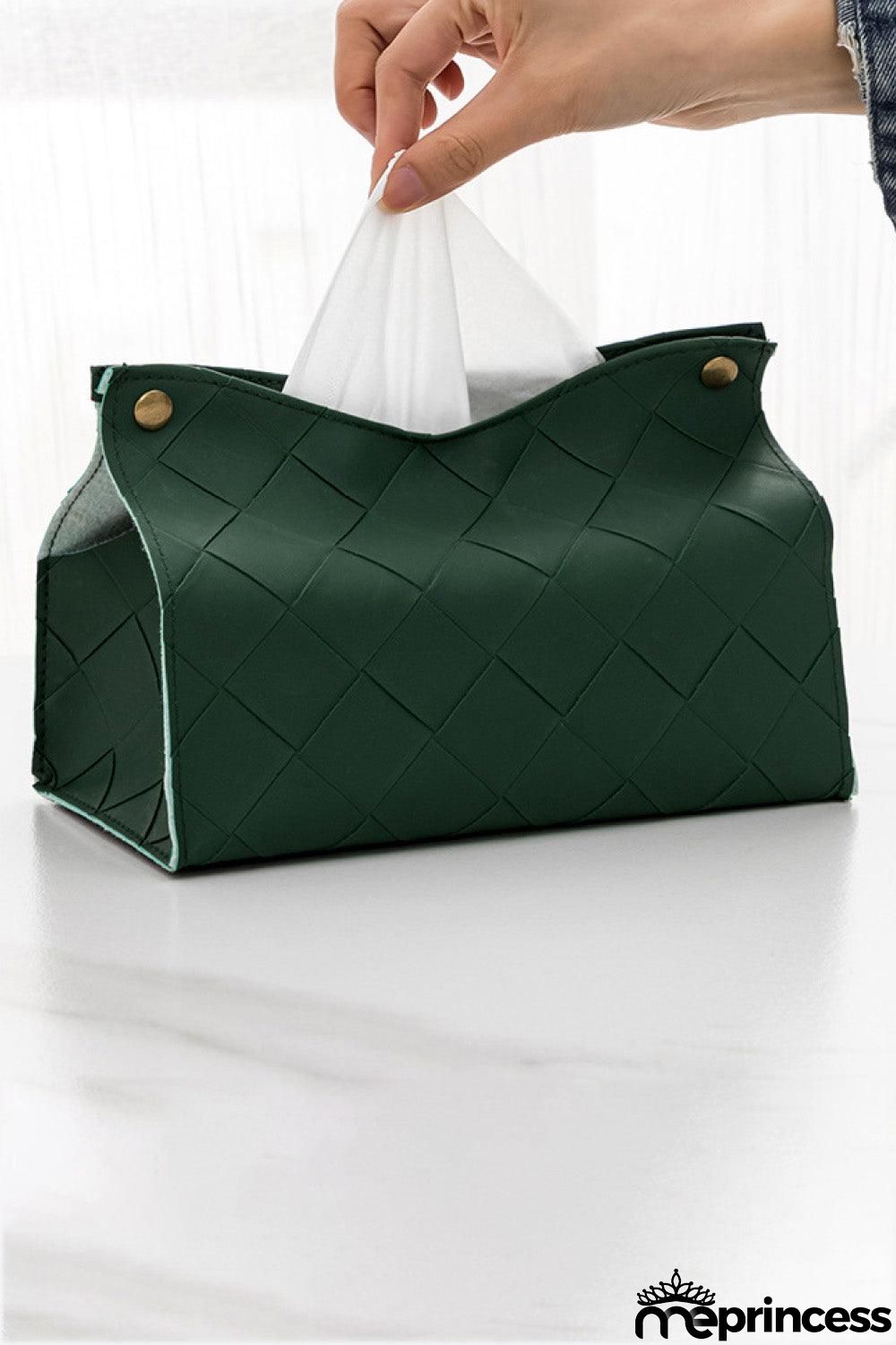 2-Pack Woven PU Tissue Box Covers