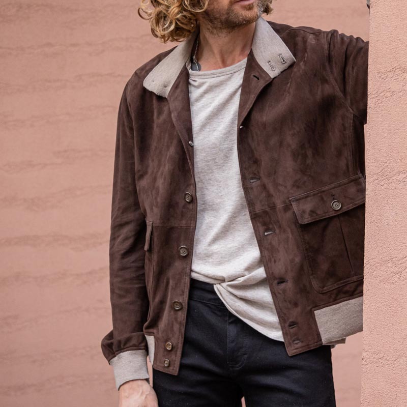 Winter Men's Slim Jacket Solid Color Fashion Lapel Coat