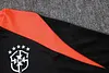 Joyfball 2025/2026 Brazil Half-Pull Training Suit Black Football Shirt 1:1 Thai Quality