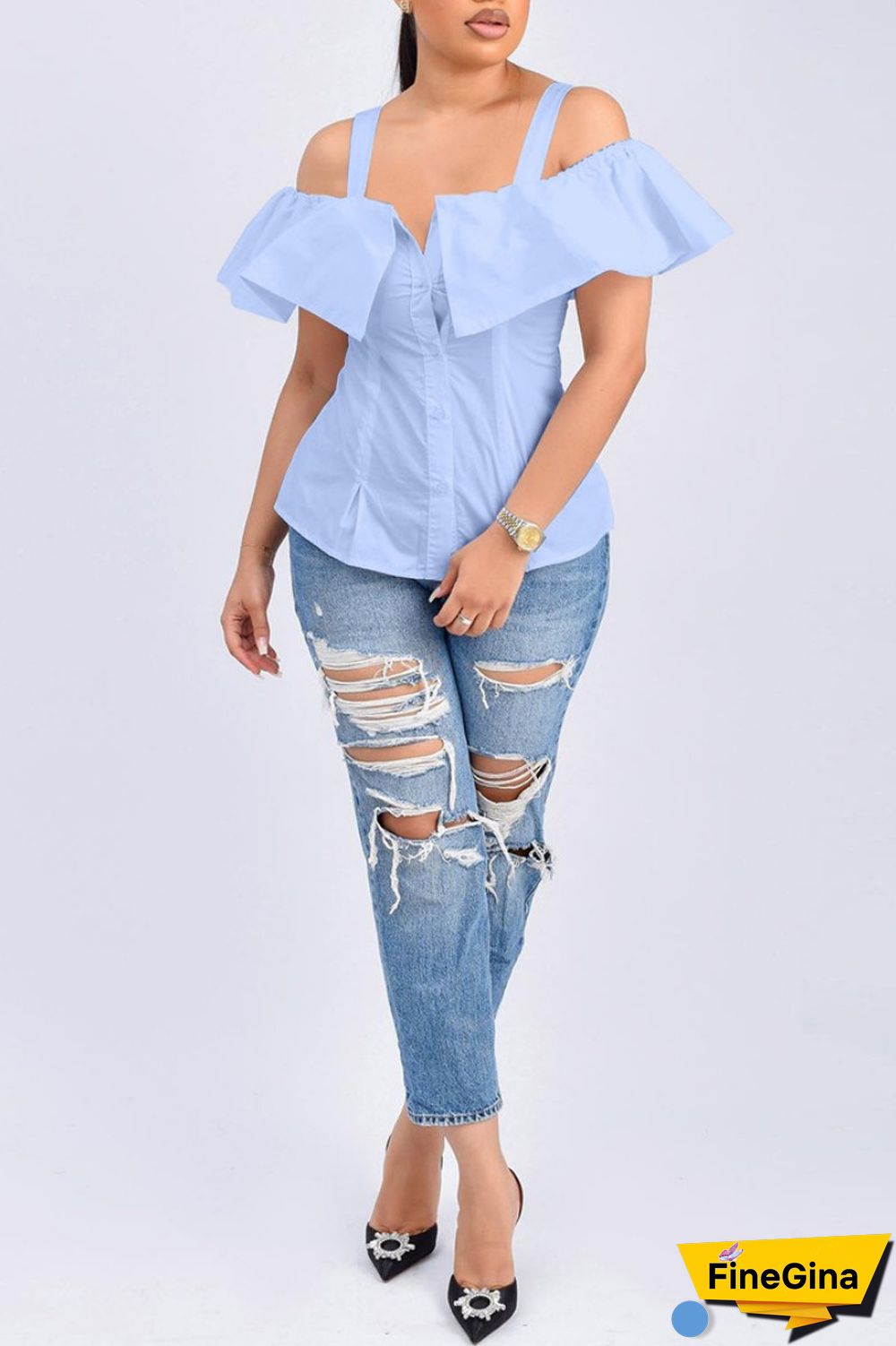 Black Casual Solid Backless Off the Shoulder Tops