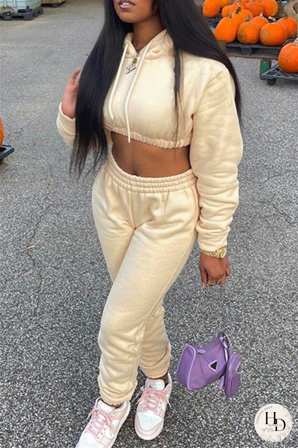 Black Fashion Casual Solid Basic Hooded Collar Long Sleeve Two Pieces