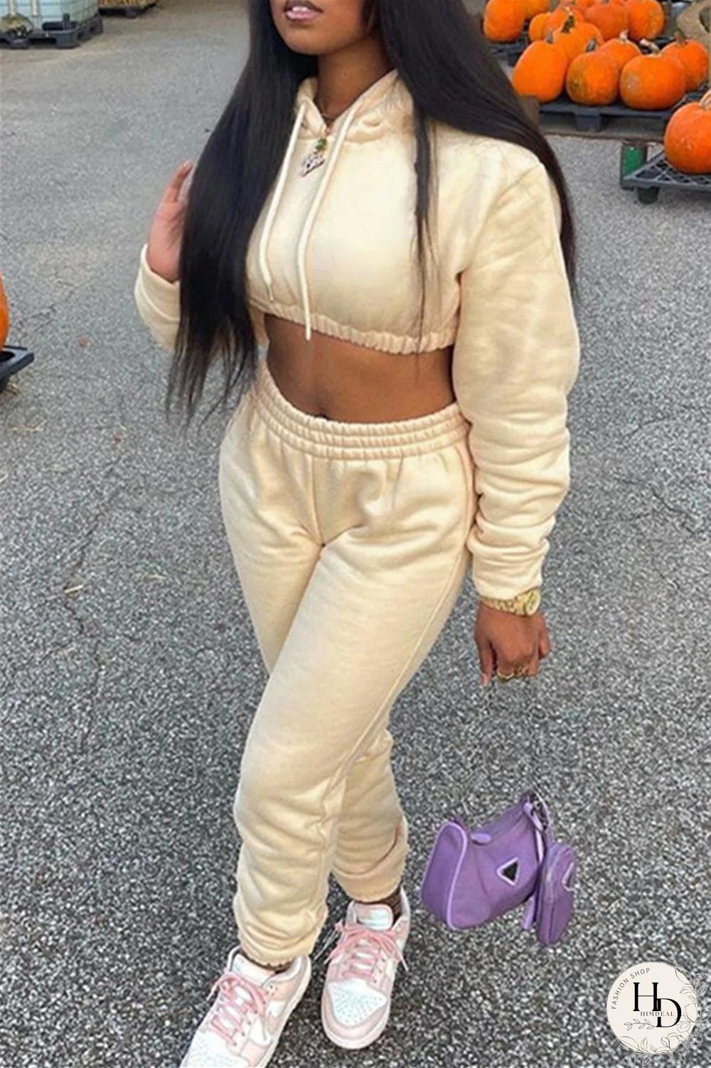 Black Fashion Casual Solid Basic Hooded Collar Long Sleeve Two Pieces