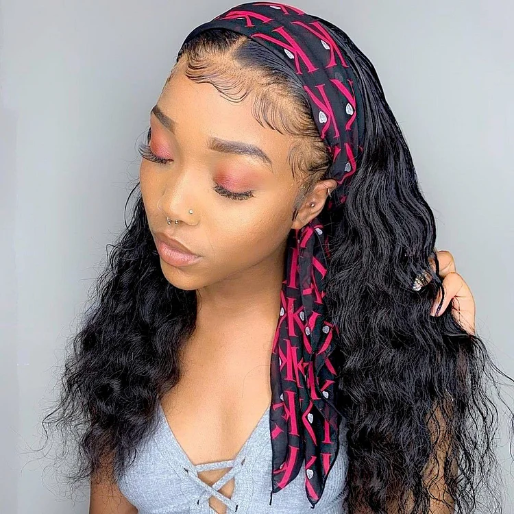 Deep Wave Glueless 13x6 Pre-Made Fake Scalp Lace Frontal Wig