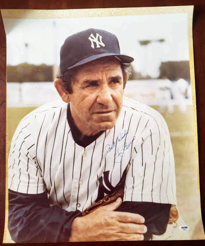 Yogi Berra Psa Dna Coa Autograph 20x24 Photo Poster painting Hand Signed Authentic