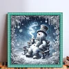 Snowman-14CT Stamped Cross Stitch 40*40cm