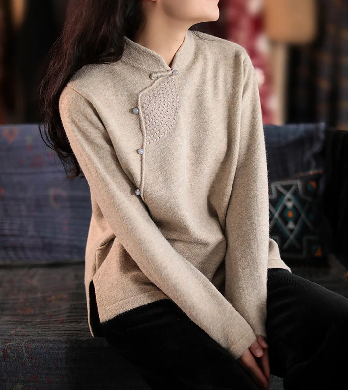 Vintage Slouchy Embroidered Sweater