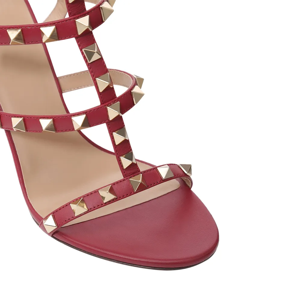 100mm Women's Rivets Stiletto Heels Party Daily Summer Sandals-vocosishoes