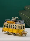 Tram Models Crafts Decoration,Tinplate Car Photography Props,Simple Home Perfect Retro Adornment