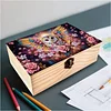 5D DIY Diamond Painting Handmade Wood Storage Box Crystal Storage Case (Owl)