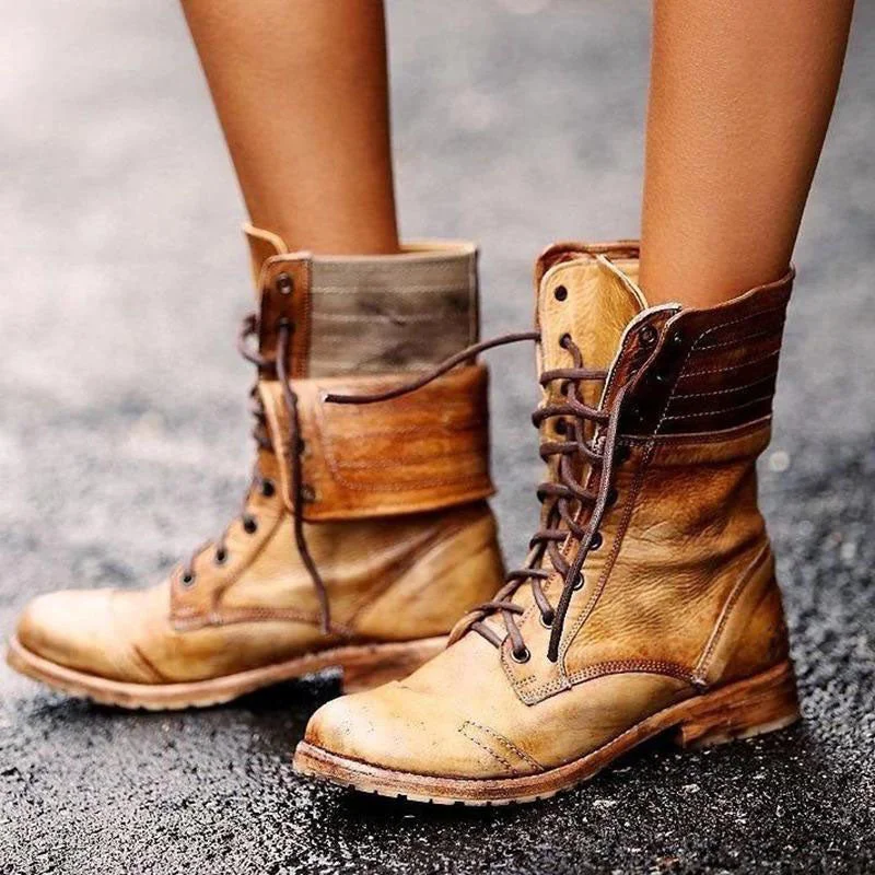 Light Brown Lace Up Combat Boots Chunky Heel Boots | Lace up combat boots,  Chunky heels boots, Brown platform boots