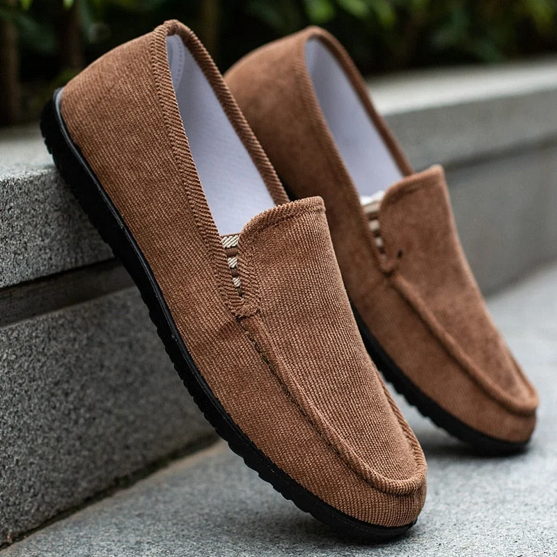New Men Loafers Shoes Brand Fashion Soft Man Moccasins Loafers Canvas Slip-On Casual Shoes Men Outdoor Walking Men Footwear hn6h