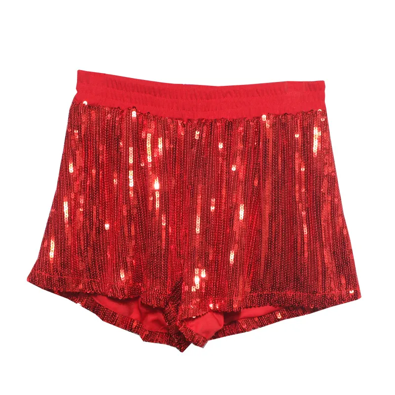 Nigikala Nigikala Shooting Babes Shiny Shiny Splicing Loose Waist Shorts Design Feel Thin Broad Leg Hot Pants 9053