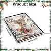 (US Local)Christmas Deer A5 Size Diamond Painting Notebook Set with 4Pcs Bookmark Gift