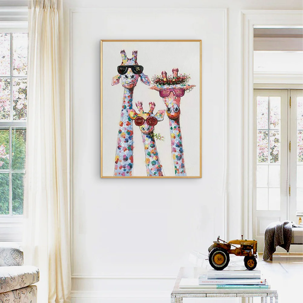 DIY Stamped Cross Stitch 11CT Full Embroidery 50*40cm - Giraffe