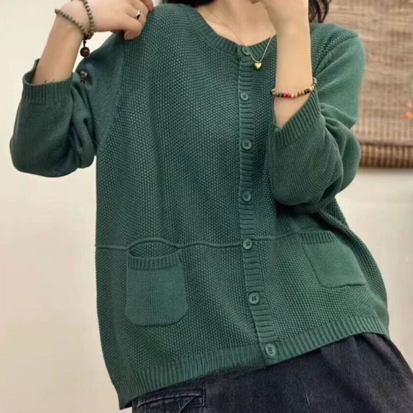 Chicfifth Sweater Women Winter Long Sleeve High Quality Autumn Vintage Top Knitted Cardigan