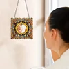 (US Local)2D Flat DIY Flowers Hanging Mirror Diamond Art Kits Wall Door Decoration