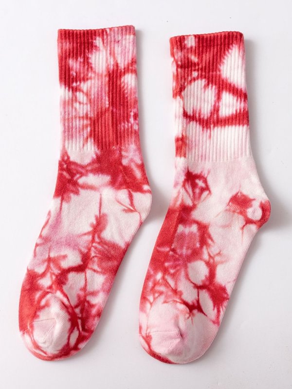 Stylish Cool 7 Colors Colorful Tie-Dyed Socks