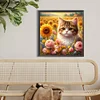 Diamond Painting -DIY Full Round Drill Flower Cat(40*40 CM)