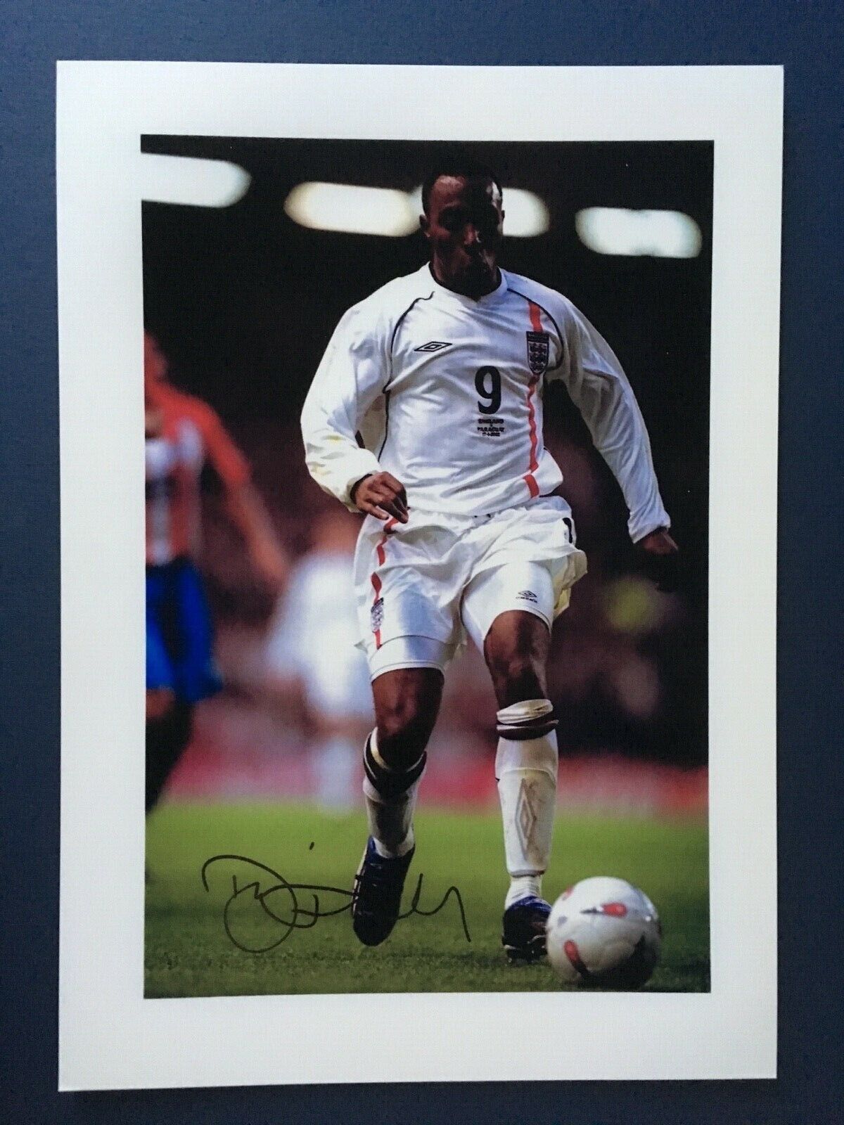 DARIUS VASSELL - ENGLAND INTERNATIONAL FOOTBALLER - EXCELLENT SIGNED Photo Poster painting