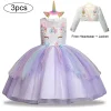 Kids Baby Girls Dresses Unicorn Dress 3 Pcs Set