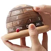 Wooden Desk Calendar, Planet Shaped Wood Permanent Calendar, Wooden Perpetual Desk Calendar Planet, Wooden Calendar for Table Decorations Art Crafts, Aesthetic Desk Accessories Wooden Calendar