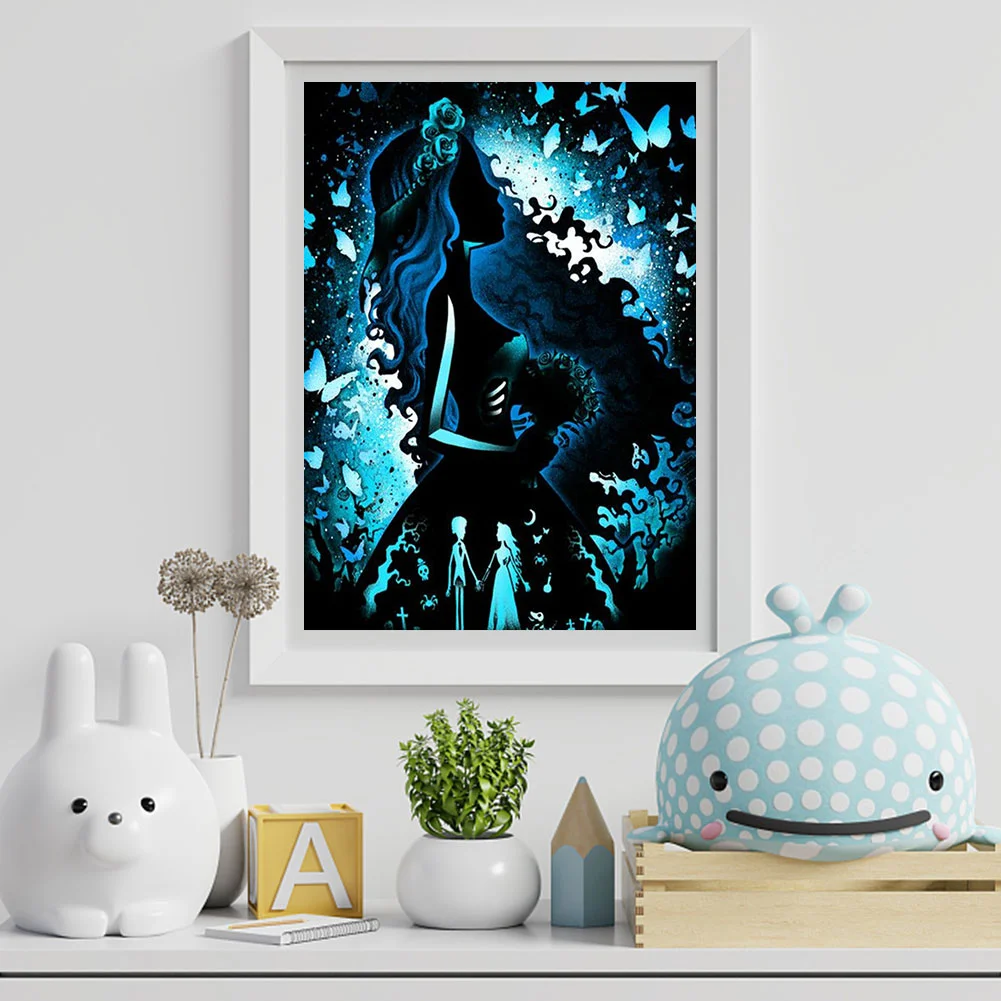 Full Round Diamond Painting 40*50cm - Disney Princess Silhouette