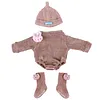 17" - 22" Brown Bodysuit 3 Pcs Set Reborn Baby Doll Clothes Accessories Set - RBBI-Myrebornbabydoll&reg; 	 Myrebornbabydoll&reg;